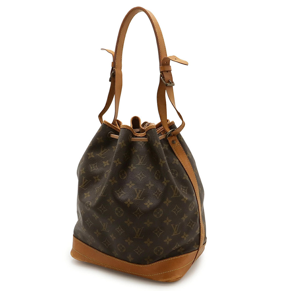 Louis Vuitton MALLETIER Monogram Noe Hobo Bag Drawstring Shoulder Brown